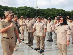 Ribuan Satlinmas dan Satpol PP Siap Kawal Pemilu Damai dan Berkualitas di Kota Makassar