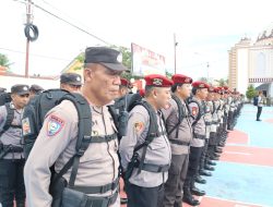 Polres Sidrap Siagakan Personel Pengamanan di Lokasi PSU TPS 04 Kelurahan Arawa