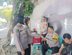 Polres Pelabuhan Makassar Terjunkan Sidokkes Untuk Cek Kesehatan Petugas Pengamanan di Kantor PPK