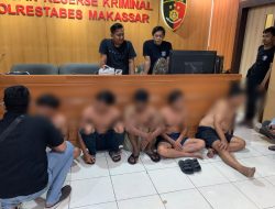 Nyaris Pukul Anggota Polisi, Lima Pria Mabuk di Makassar Ditangkap