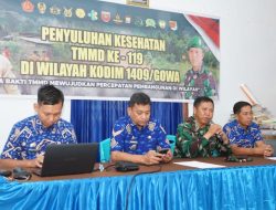 Satgas TMMD Ke-119 Kodim 1409/Gowa Gelar Penyuluhan Kesehatan Bagi Masyarakat