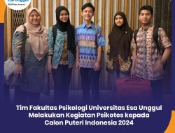 Fakultas Psikologi Universitas Esa Unggul Dalam Pemilihan Puteri Indonesia 2024