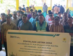 Wujud Komitmen Negara, Dua Desa Pesisir di Provinsi Sulawesi Tenggara Teraliri Listrik