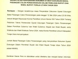 KPU Torut Pastikan Pilkada Torut Tanpa Paslon Perseorangan