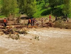 Damkarmat Makassar Turunkan Rescue Bencana,Bantu Pembangunan Jembatan Darurat di Luwu