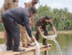 Kajati Sulsel Serahkan Bibit Buah dan Lepas Bibit Ikan di Kampung Pangan Adhyaksa Luwu Timur