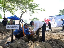 Hari Pertama Masuk Kantor, Pj Gubernur Bahtiar Bersama Forkopimda Sulbar Tanam Sukun