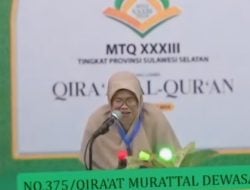 Peserta Qira’at Murattal Dewasa Putri Asal Selayar Lolos ke Final di MTQ XXXIII Tingkat Sulsel