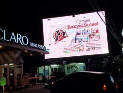 Claro Makassar Support Harian Rakyat Sulsel Lewat Video Tron dan Baliho