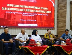 Biro SDM Setjen dan Kemenkumham Sulsel Gelar Pemantauan Kinerja dan Sosialisasi e-Kinerja