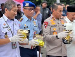 Kanwil Kemenkumham Sulsel Hadiri Pemusnahan BB Narkoba di Polda Sulsel