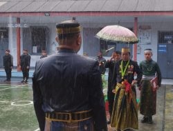 Rutan Kelas IIB Bantaeng Gelar Upacara Peringatan Hari Lahir Pancasila Dalam Guyuran Hujan 