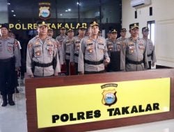 Polres Takalar Ikuti Upacara Pemuliaan Nilai nilai Tribrata secara Virtual