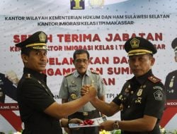 Serah Terima Kepala Kantor Imigrasi Kelas I TPI Makassar, Agus Winarto Resmi Digantikan oleh Abdi Widodo Subagio