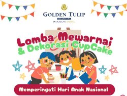 Sambut Hari Anak Nasional, Hotel Golden Tulip Akan Menggelar Lomba Mewarnai dan Dekorasi Cup Cake