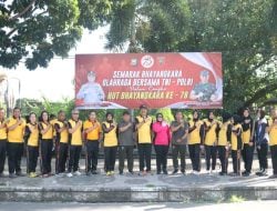 Gelar Olahraga Bersama Stakeholder, Polres Pelabuhan Makassar Semarakkan Hari Bhayangkara ke-78