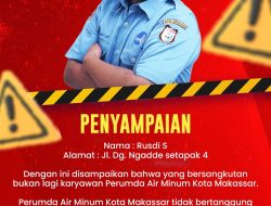 PDAM Makassar Peringatkan Masyarakat Terhadap Penipuan Modus Rekrutmen Pegawai