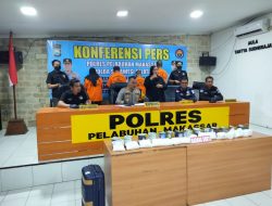 Polres Pelabuhan Makassar Ungkap Peredaran Narkoba Jaringan Internasional, Barang Bukti 6,7 Kg