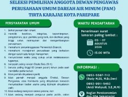 Seleksi Anggota Dewas PAM Tirta Karajae Resmi Dibuka