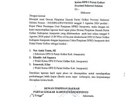 Calon Pimpinan DPRD Jeneponto, Golkar Usul Tiga Nama