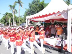 Rangkaian Lomba Sambut HUT Ke-79 RI, Wabup Gowa Lepas 86 Sekolah Peserta Gerak Jalan Pelajar