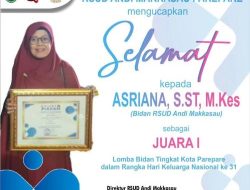 Nakes RSUD Andi Makkasau Raih Juara Pertama Lomba Bidan Tingkat Kota Parepare