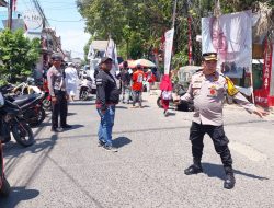 Jaga Kondusifitas, Polres Pelabuhan Makassar Lakukan Pengamanan Massa Simpatisan Paslon Walikota