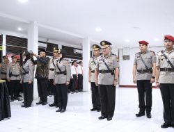 Kapolres AKBP Restu Wijayanto Pimpin Sertijab  Empat Pejabat Dilingkup Polres Pelabuhan Makassar