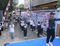 Dekatkan Diri Dengan Masyarakat, Rezki Mulfiati Lutfi Ikuti Senam Sehati Bersama Warga Maricaya