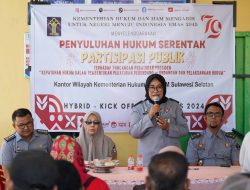 Kanwil Kemenkumham Sulsel Sosialisasikan Rancangan Peraturan Presiden Tentang Kepatuhan Hukum