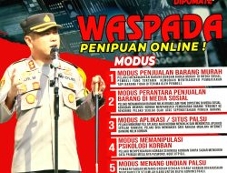 Marak Penipuan Online, Ini Himbauan Kapolres Tator