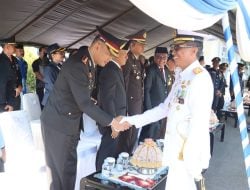 Kapolres Pelabuhan Makassar Hadiri Upacara Hari Peringatan HUT TNI AL ke-79