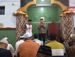 Usai Salat Berjamaah, Para Bhabinkamtibmas Polres Pelabuhan Makassar Sampaikan Pesan Kamtibmas Pemilu