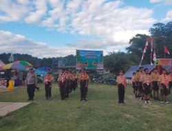 Bhabinkamtibmas Polres Tator Beri Pendampingan dan Penyuluhan Kamtibmas di Kemah Bakti