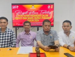 KPU Pinrang Tetapkan Tiga Paslon Pilkada 2024