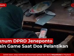 Oknum Anggota DPRD Jeneponto Ini Asyik Bermain HP Saat Pembacaan Doa Pelantikan Pimpinan