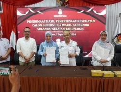 KPU Sulsel Bersama Bawaslu Siap Umumkan Hasil Pemeriksaan Kesehatan Cagub dan Cawagub