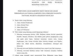 KPU dan Pemkot Makassar Larang Paslon Kampanye di Lapangan Karebosi