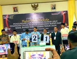 KPU Torut Tetapkan Nomor Urut Calon Untuk Pilkada 2024, Ini Urutannya