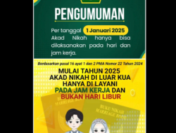 Kemenag Tegaskan Tak Ada Larangan Pernikahan di Hari Libur