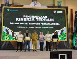 Rakyatsulbar.com Raih Penghargaan Media Online Terbaik Kategori Dua Survei Ekonomi Pertanian 2024