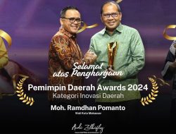 Bappeda Makassar Ucapkan Selamat kepada Wali Kota Makassar yang Raih Penghargaan Pemimpin Daerah 2024 atas Inovasi Low Carbon City