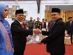 Hadiri Pelantikan Pimpinan DPRD Wajo Periode 2024-2029, Pj Bupati Wajo Sampaikan Harapan Sinergitas