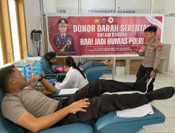 Sambut HUT Humas Polri Ke-73, Polres Tator Gelar Aksi Donor Darah