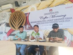 KPU Toraja Utara Gelar Coffee Morning dengan Media Jelang Debat I Pilkada 2024