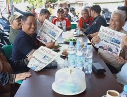 Narji Ngopi Bareng Awak Media dan Tim Amri Arsyid-Rahman Bando di Warkop Dg Anas