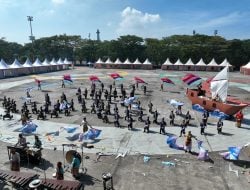 Drum Corps Makassar dan Tari Tradisional Meriahkan Puncak HUT ke-417 Kota Makassar