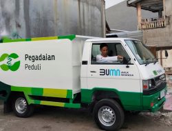 Pegadaian Kanwil Makassar Berikan Bantuan 1 Unit Mobil Pengangkut Sampah Kepada Bank Sampah ASOKA V 