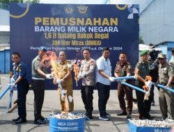 Bea Cukai Parepare Musnahkan 1,6 Juta Rokok Ilegal dan 398 Liter Miras