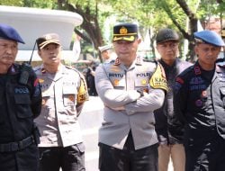 Kapolres Pelabuhan Makassar Pimpin Langsung Personel Pengamanan Kampanye Akbar di Tugu MNEK